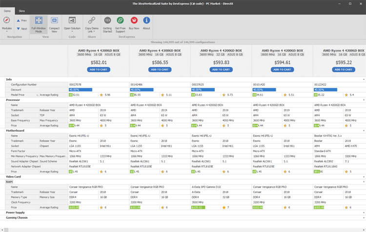 DevExpress WinForms垂直&属性网格组件图集