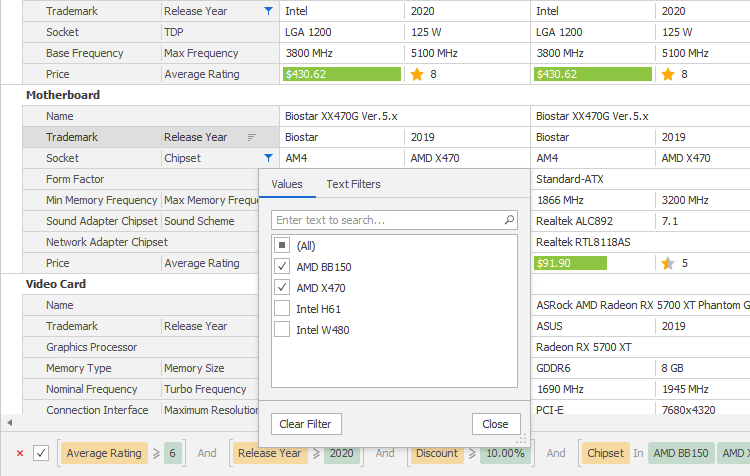 DevExpress WinForms垂直&属性网格组件图集