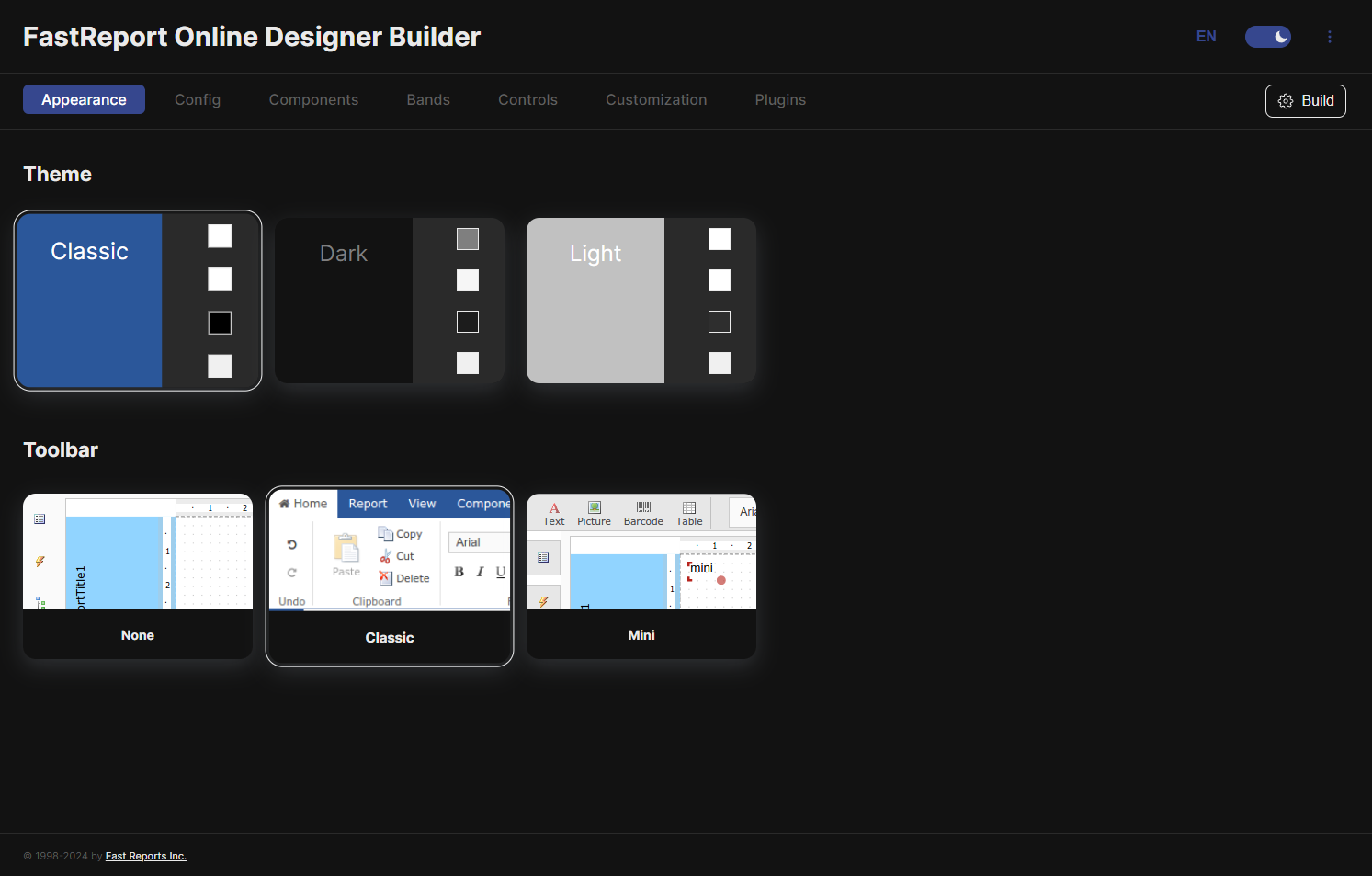 FastReport Online Designer 2024.2新版本