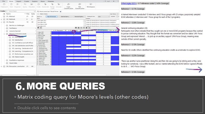 有关 NVivo for Project ECHO 的更多查询
