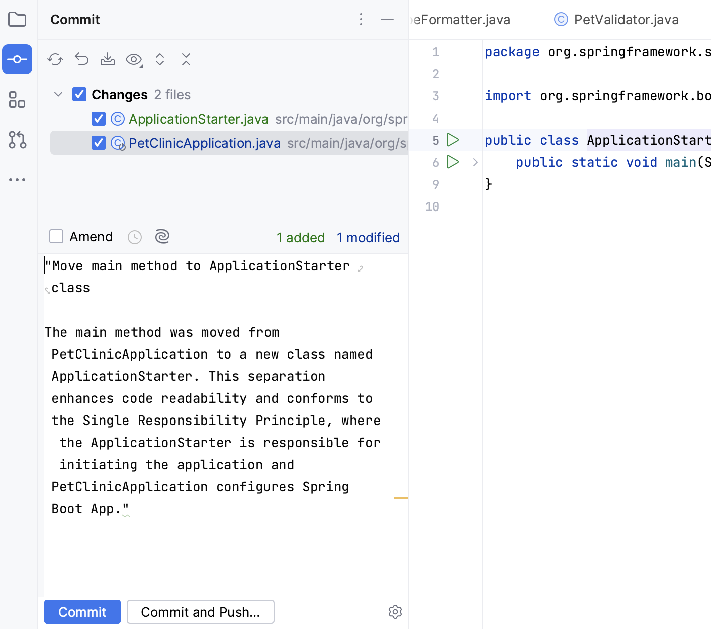 IntelliJ IDEA：AI 助手生成提交消息