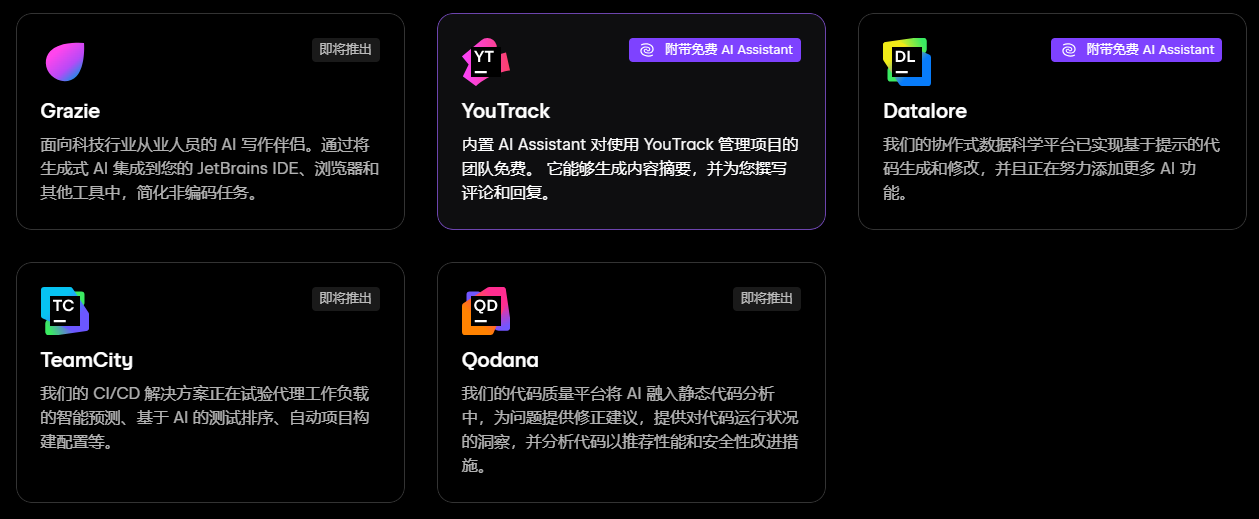 JetBrains AI产品图集