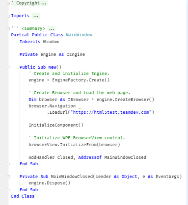 WPF VB.NET 代码示例