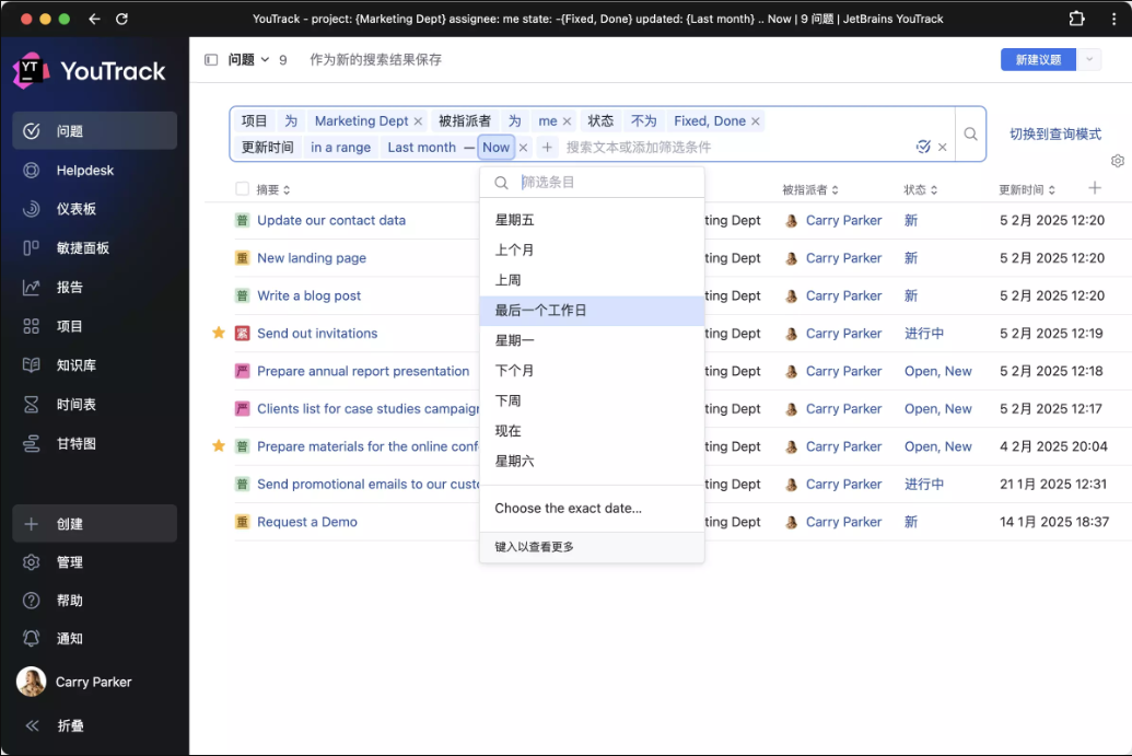 YouTrack v2025.1新版本图集