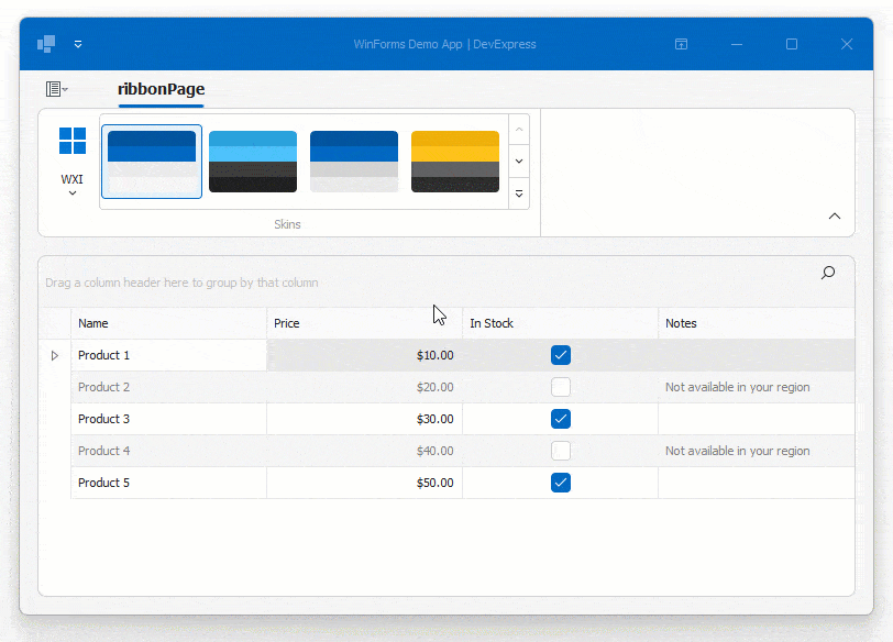 DevExpress WinForms v25.1新版产品图集
