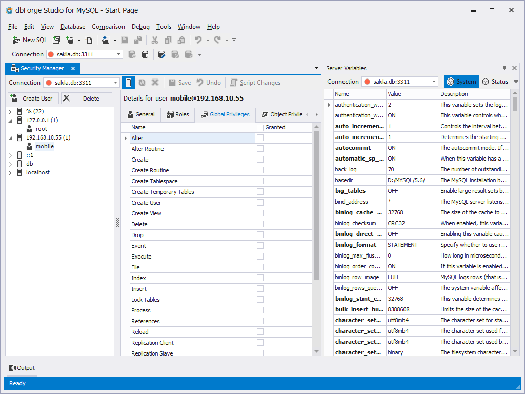 dbForge Studio for MySQL特性