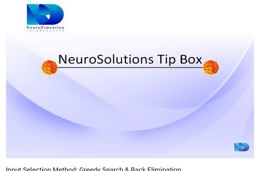 NeuroSolutions視頻教程：最佳輸入法-Greedy Search & Back Elimination