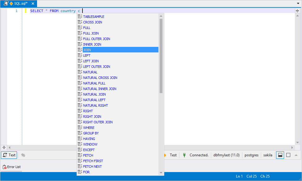 PostgreSQL GUI的新版本dbForge Studio for PostgreSQL v2.1发布，新增连接选项和优化查询9