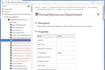 dbForge Documenter for SQL Server预览：可搜索的文档 