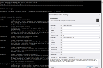 dbForge Documenter for Oracle预览：命令行界面 
