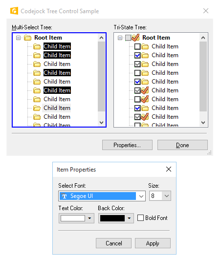 Xtreme Toolkit Pro Controls示例：Tree Control 