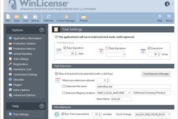 WinLicense预览：试用设置