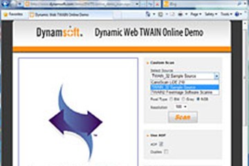 Dynamic Web TWAIN示例：條碼讀取器