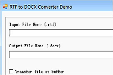 RTF to DOCX Converter v10（for .NET C#/WinForm/ASP.NET, 32/64 Bit?）