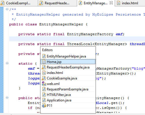 用于Productive Workflow的Eclipse快捷方式