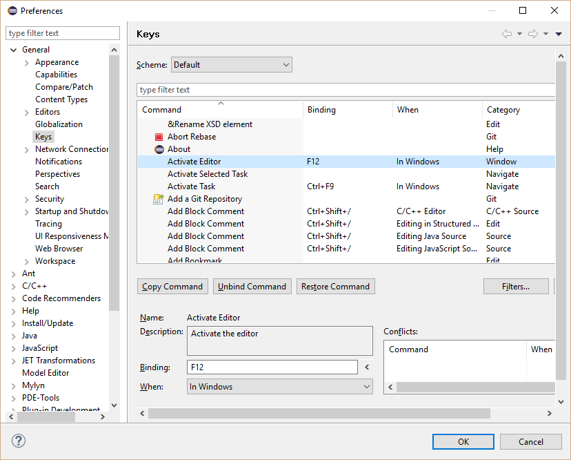 Productive Workflow for the Eclipse Shortcuts