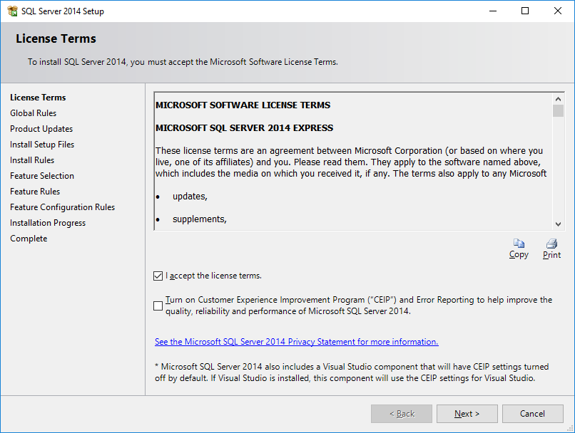 Microsoft SQL数据库作为数据源（一）安装MS SQL Express服务器