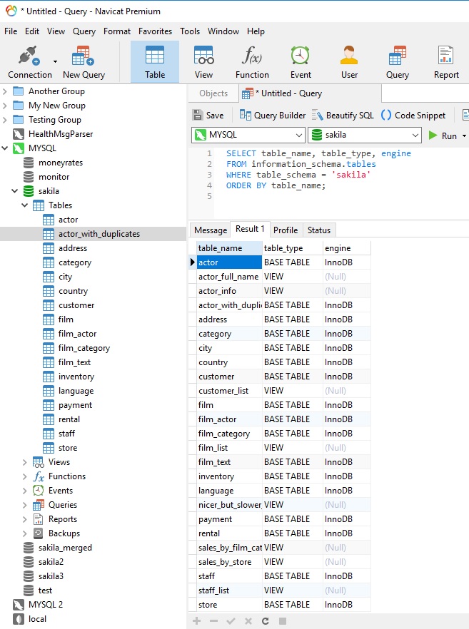 Navicat使用教程：探討MySQL信息模式中的INFORMATION_SCHEMA