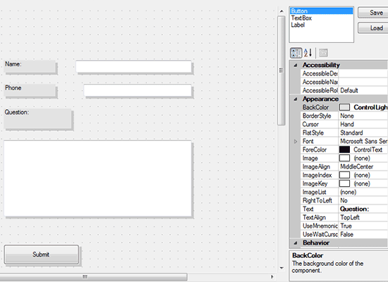 MindFusion.Diagramming for WinForms示例：表格编辑器