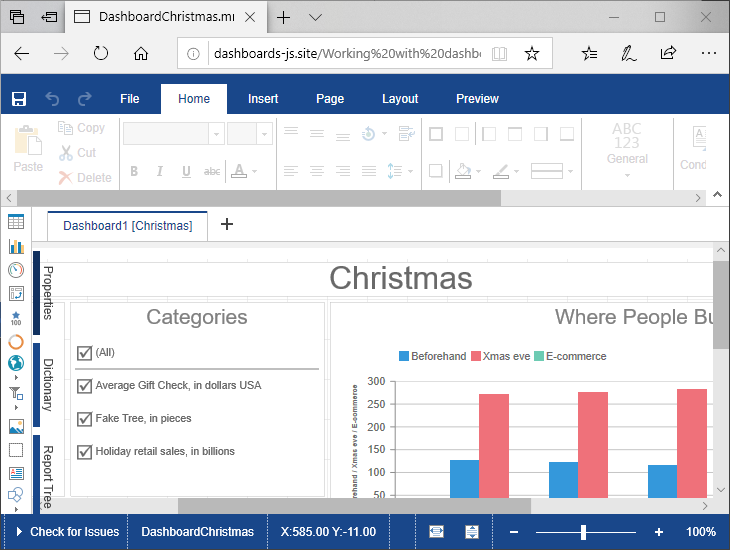 Stimulsoft Dashboards.JS教程：在设计器中编辑仪表板模板