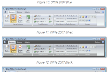 QtitanRibbon预览：windows风格预览