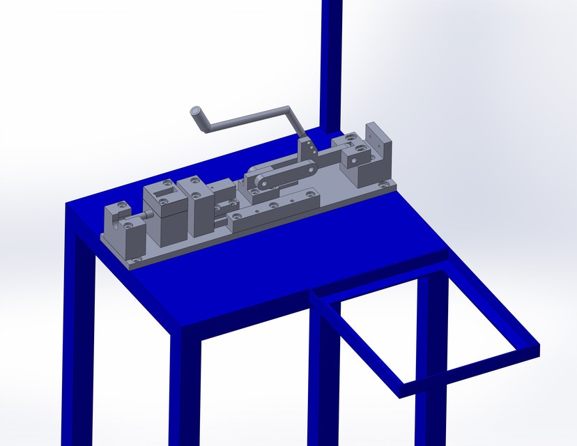 SolidWorks模型：臥式壓機