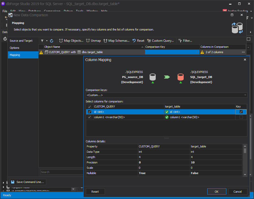 dbForge Studio for SQL Server教程：链接和比较SQL Server和PostgreSQL数据库