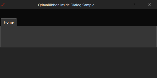 QtitanRibbon在線示例：DialogDemo