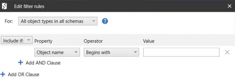 SQL Compare使用教程：如何在SQL Compare中使用自定义过滤器