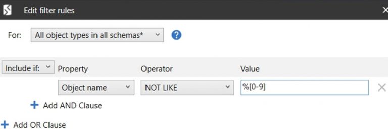 SQL Compare使用教程：如何在SQL Compare中使用自定义过滤器