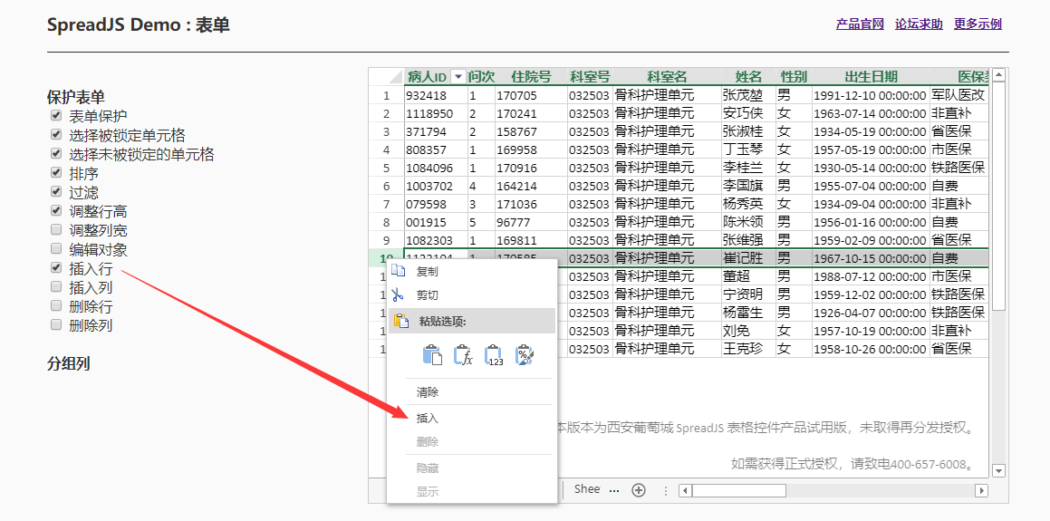 SpreadJS新人入门学习（六）：SpreadJS表单的基本属性（下）保护表单