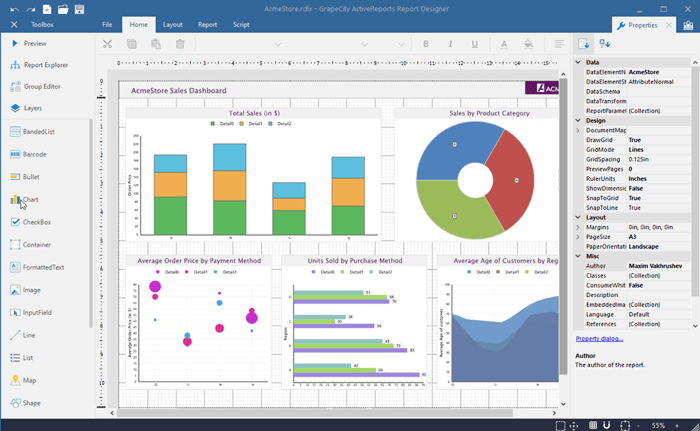 .NET 表控件ActiveReports V14.0发布，全面支持.Net Core框架及全新的设计器UI