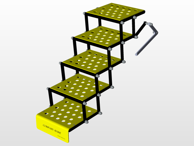 Solidworks模型： 折疊梯子