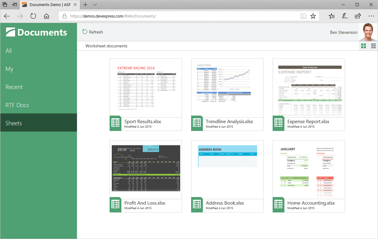 DevExpress ASP.NET示例：在帶有React庫的JavaScript中使用Document Viewer