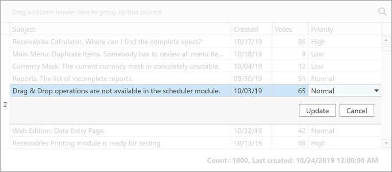 DevExpress의 WPF 자습서 팁