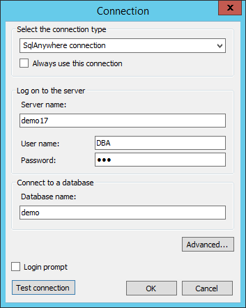 如何连接到Sybase SQL Anywhere数据库