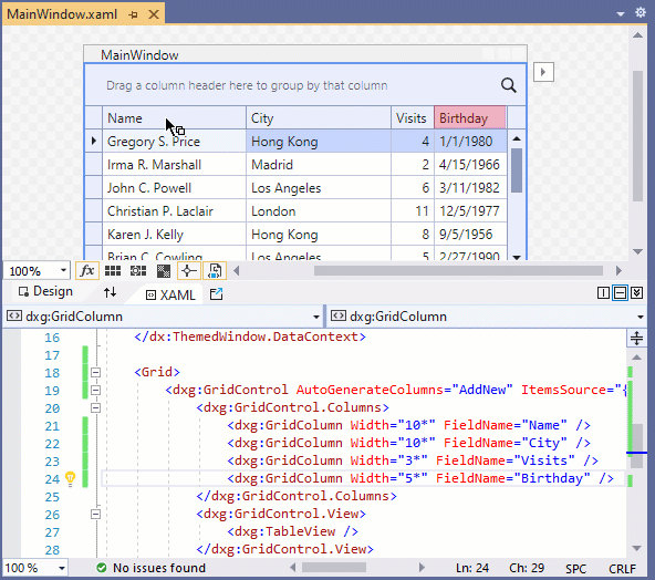DevExpress WPF控件使用教程