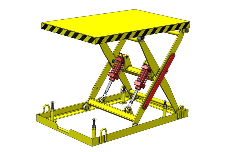 SolidWorks模型：剪叉式升降機