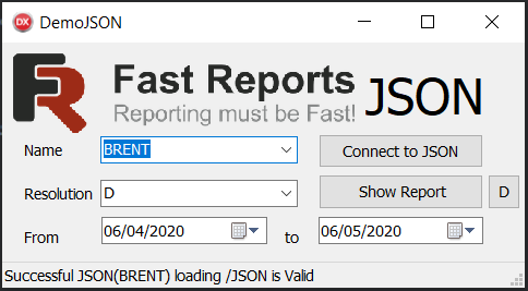 报表生成器FastReport VCL使用实例：将JSON格式的股票报价生成了一份报告