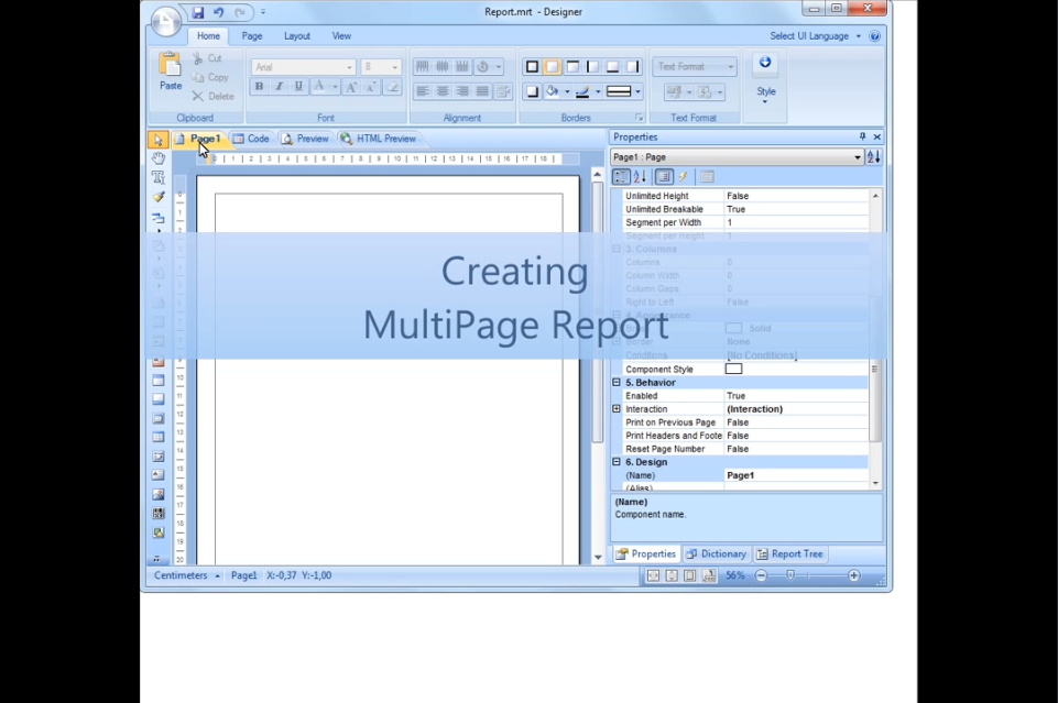 Stimulsoft Reports.Net视频教程：创建交互式列表的原理