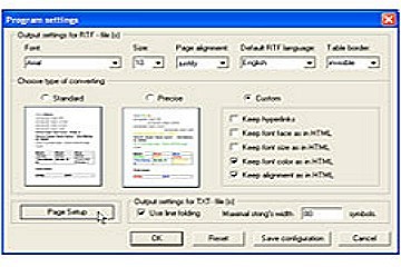 HTML - RTF Converter v17（ for Win32 DLL/ActiveX/MFC/C/C++/ASP ）