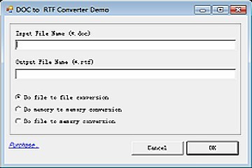 DOC to RTF Converter v12（for Win32 DLL/ActiveX/MFC/C/C++/ASP)