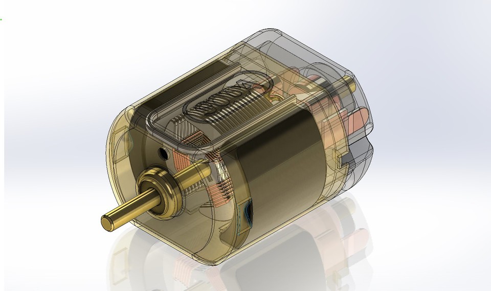 SolidWorks模型免費下載： 直流馬達