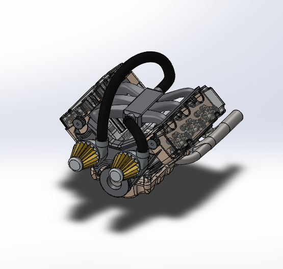 SolidWorks模型免費下載：汽車發(fā)動機（v6）