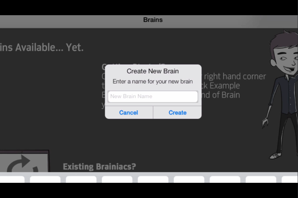 如何使用Thebrain在iOS设备上从头开始创建新的brain