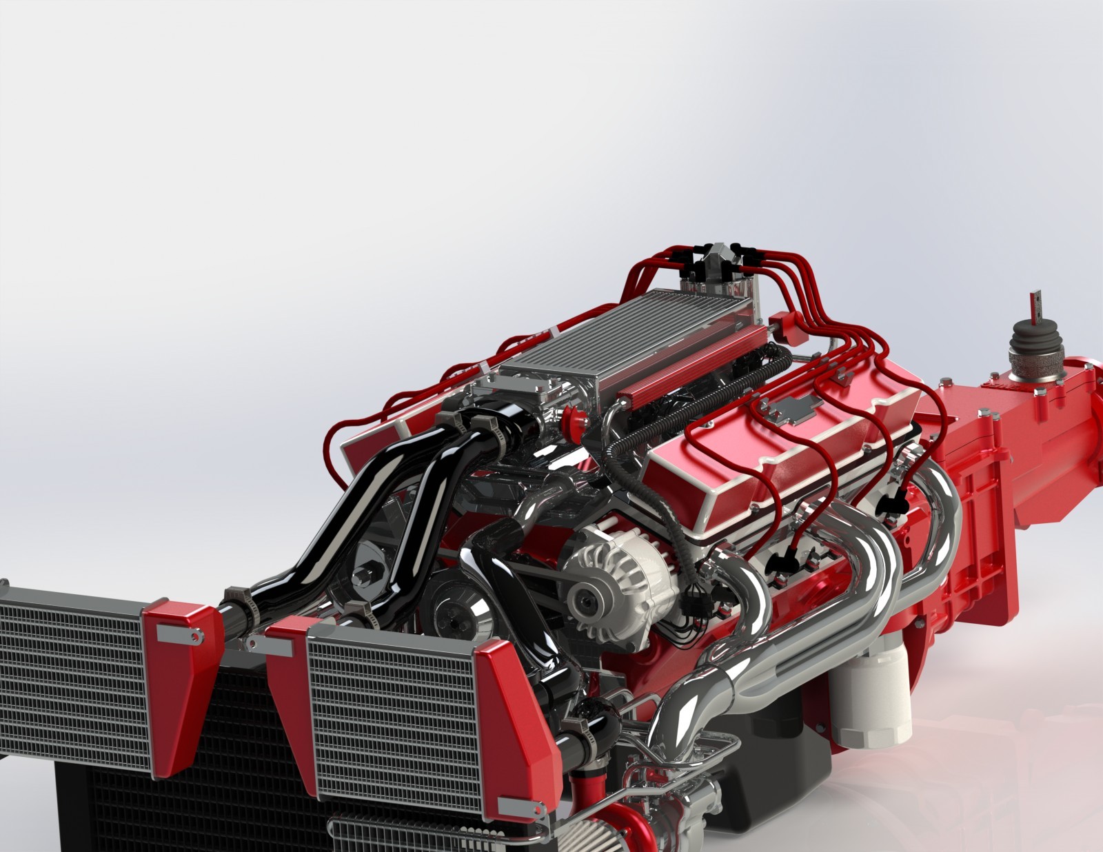 SolidWorks建模實例：V8 GM 350渦輪發(fā)動機