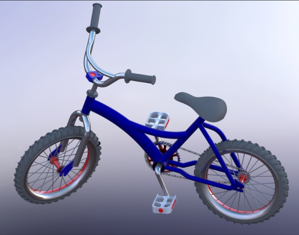 SolidWorks模型免費(fèi)下載：兒童自行車