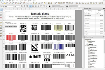 NCReport預覽：QT報表設計器barcode