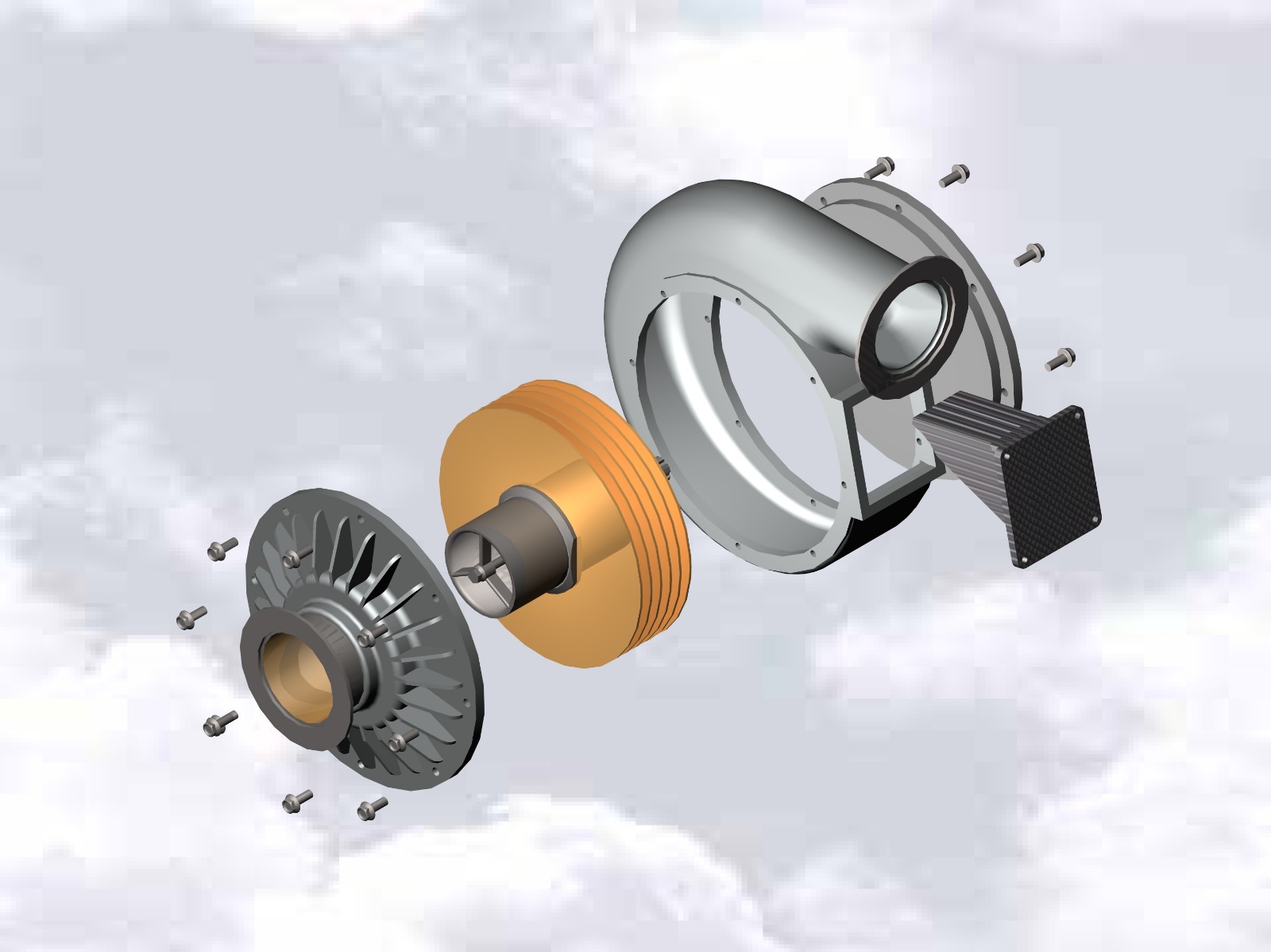 SolidWorks模型免費(fèi)下載：特斯拉渦輪泵