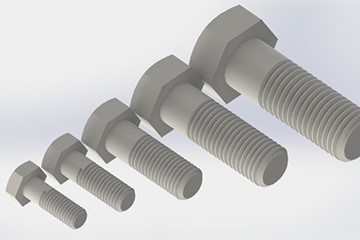 SolidWorks模型免費(fèi)下載：M10-M12-M16-M20-M24螺栓